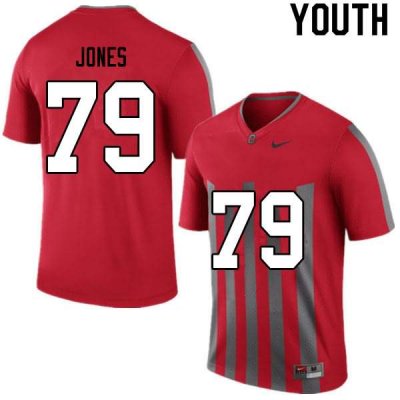 NCAA Ohio State Buckeyes Youth #79 Dawand Jones Retro Nike Football College Jersey XNI5045CC